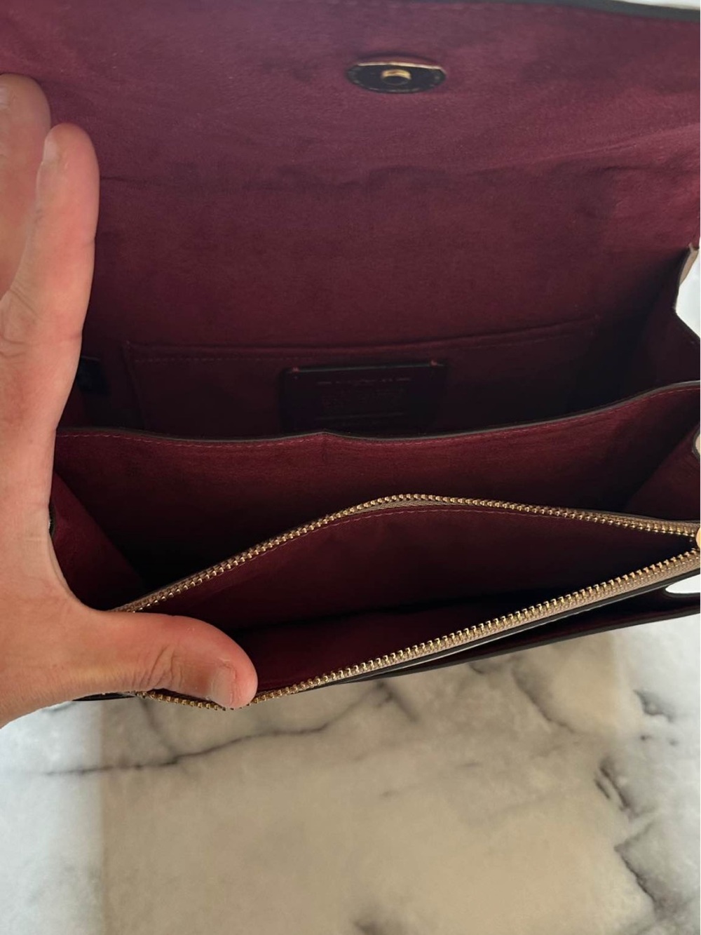 Coach Quilted Crossbody Bag w Napa Leather - Picture 9 of 10